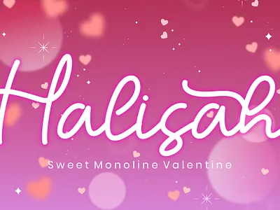 Halisah branding design film font font font script font wedding illustration logo monoline
