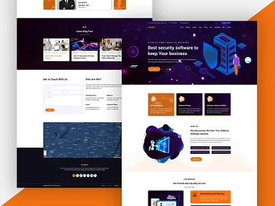 Cyber Security Website Design agency business business agency corporate design corporate website cyber security cyber security website design illustration landing landing page landingpage psd design psd template ui uiux web webdesign