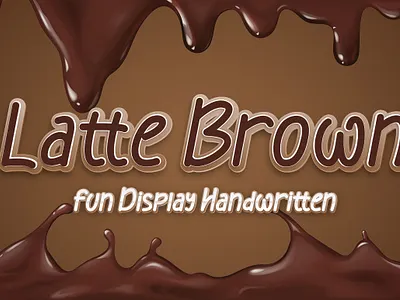 Latte Brown Display Food Font branding display font film font font food font packaging font script font wedding monoline