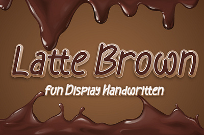 Latte Brown Display Food Font branding display font film font font food font packaging font script font wedding monoline