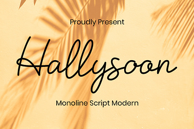 Hallysoon Script Monoline branding design film font font font script font wedding monoline
