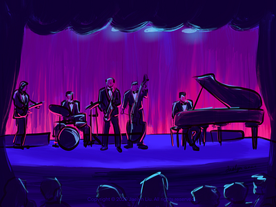 Illustration:the concert artwork colors concert design drawings illustration music paintings procreate sketch