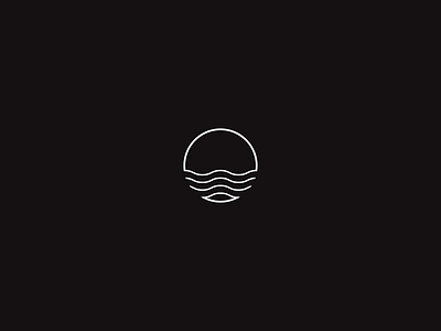 Logomark Concept Sun/02 beach branding circle circle logo horizon icon illustration logo logomark minimal minimalist modern ocean sun sunrise sunset thin line water wave waves