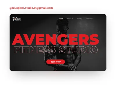 avengers ftiness studio landing page adobe adobe photoshop app design app design icon ui web ios guide branding characrer illustration characterdesign fitness page design gym website design landing page landingpage modern design web