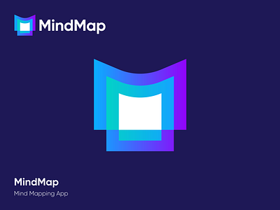 MindMap - Logo Design Exploration (for sale) abstract logo app icon brand agency brand design brand identity branding corporate for sale unused buy gradient identity identity design layers letter logo logo design logo designer logotype m letter logo smart logo symbol