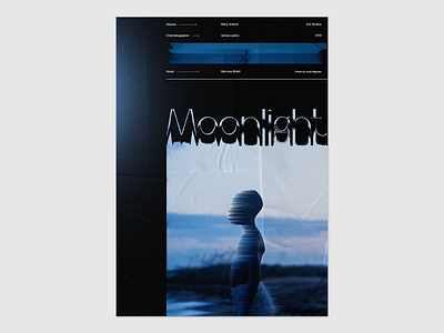 Moonlight Poster a24 blue cinematography design film film poster graphic art graphic design hierarchy moonlight movie movie poster poster poster design type typogaphy