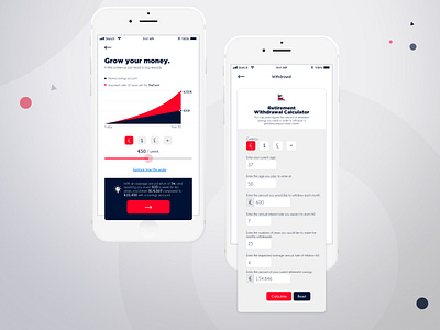 The Trust - Goal-saving, finance tracking and investing app app bancking finance flat ui goal investing ios ios app ios app design mobile mobile app mobile app design mobile ui money saving tracking ui user experience user interface ux