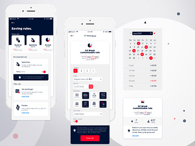 The Trust - Goal-saving, finance tracking and investing app app bancking finance flat ui goal investing ios ios app ios app design mobile mobile app mobile app design mobile ui money saving tracking ui user experience user interface ux