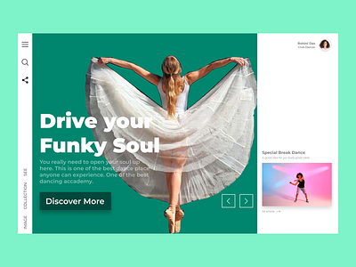 Dance design typography ui uidesign uiux