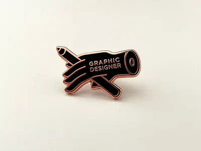 Graphic Designer Enamel Pin accessories accessory badge branding design enamel pin gift giveaway grid hand holiday icon illustration logo package packaging pencil photography pin shop