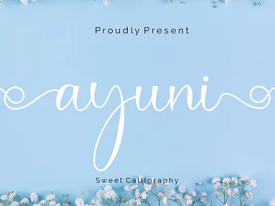 Ayuni Script Calligraphy branding film font font script font wedding ligatures monoline