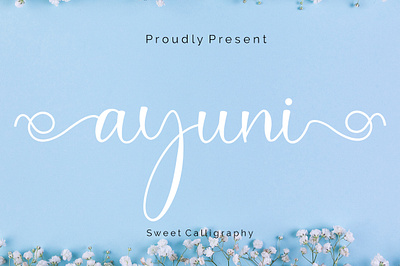 Ayuni Script Calligraphy branding film font font script font wedding ligatures monoline