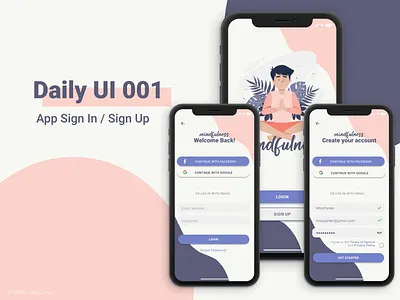 Daily UI 001 - App Sign In / Sign Up application daily ui daily ui 001 daily ui challenge dailyui design figma figma design interface sign in sign in form sign in page sign in screen sign in ui sign up sign up form sign up page sign up screen sign up ui ui