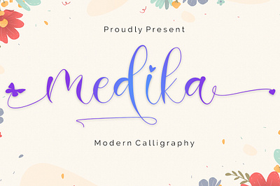 Medika Butterfly Love Calligraphy calligraphy font font wedding