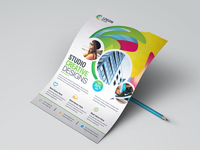 Business Flyer branding business clean company corporate creative design digital elegant flyer global