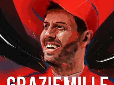 thank you seb vettel comic art design digital painting digital portrait digitalart f1 ferrari formula 1 illustration photoshop postrait scuderia ferrari sebastian vettel vettel