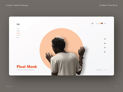 Float Monk Landing Page dailyui design landing page ui design uxui