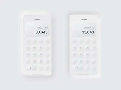 Neumorphic Calculator Design calculate calculation calculator calculator app calculator design calculator ui design neumorphic neumorphic design ui uidesign uiuxdesign ux