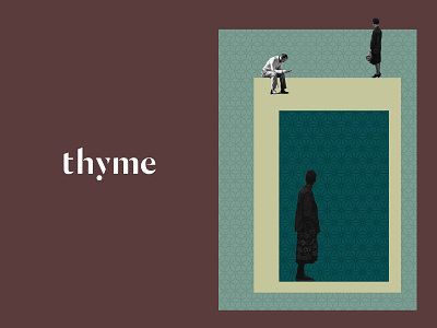 Visual identity for Thyme collage corporate identity patterns textures thyme visual identity