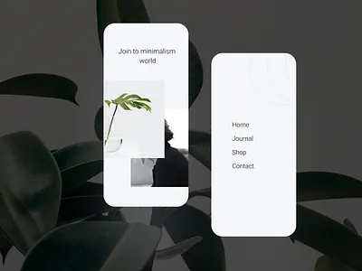 Minimalism application UI app minimal mobile app