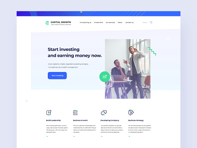 Capital Growth - landing page by Saeed Yousefi on Dribbble