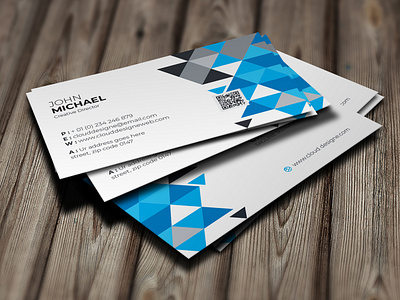 Corporate Business Card black blue business card certificate creative designer flyer graphic green landscape letterhead logo