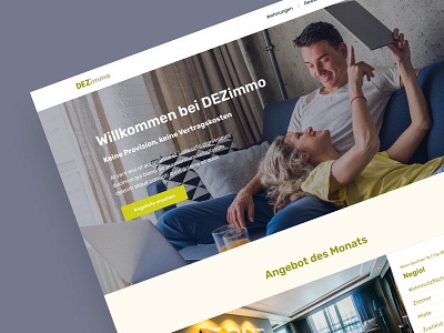 Real estate management company apartment design homepage interface landing page real estate ui ux ui design web design website