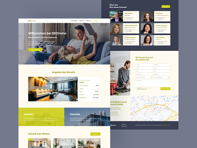 Real estate management company apartments design homepage interface landing page modern real estate rental ui ux ui design web design website