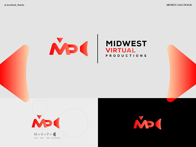 Midwest | Logo | Dribble | Creative | Brand behance branding creative logo dribble flat icon design identitydesign logo logo design logo ideas midwest logo minimalist logo monogram logo mp icon production company strategic branding vector