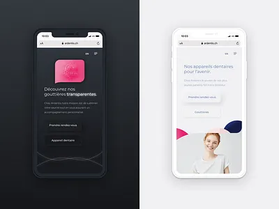 Ardentis orthodontics website dark dentist design figma light mobile orthodontics teeth ui user interface ux uxui