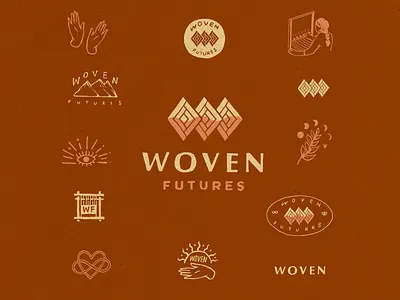 Woven Brand identity design graphic design illustrated logo illustration logo logo design visual identity