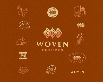 Woven Brand identity design graphic design illustrated logo illustration logo logo design visual identity