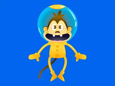 Astronauta monkey affinity affinitydesigner astronauta character character design design digital illustration fantasy illustration monkey pencildog space explorer vector
