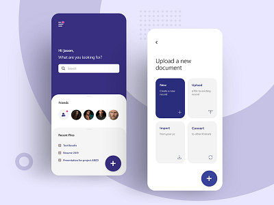 Document sharing App design app design mockups ui design wireframes