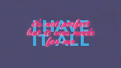 Not Perfect quote type typography