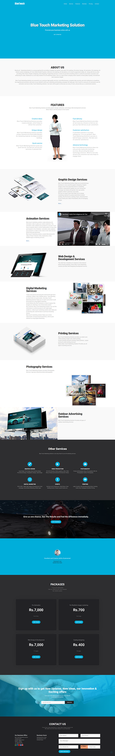 screencapture bluetouch co in 30 04 dynamic website php sachin uphade sachinuphade seo ui uiux ux uxdesign web developement webdesign website website builder website design