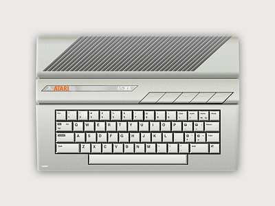Atari 65XE done in Sketch 2d 3d 8bit atari illustration industrial design minimal product design real realism realistic retro retro tech skeumorph skeumorphism skeuomorph skeuomorphism