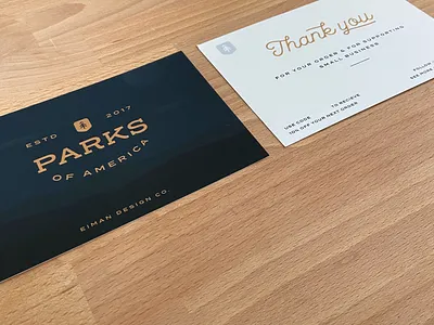 Parks of America Cards badge gift national parks physical card postcard design postcards smallbusiness stickers thank you