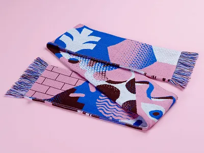 I Want To Wrap Myself Around You abstract christmas illustration knit patswerk pattern pixelart present scarf textile