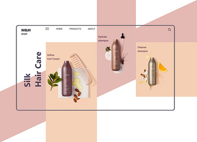 hair care products design design landing page ui web web design