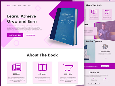 Book Landing Page Design 003 book landing page book landing page design book landing page ui book responsive landing page book ui design book ui landing page book webdesign book website dailyui landing page design web design website