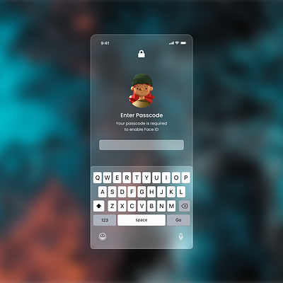Glassmorphism iOS Lockscreen apple glassmorphism lockscreen xd design xdcreativechallenge