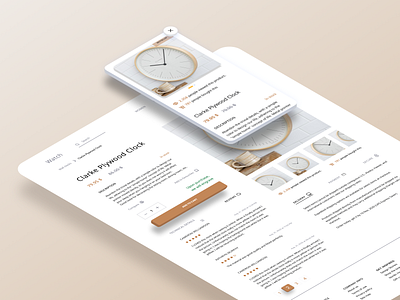 Clock store clock product product design store ui watch web