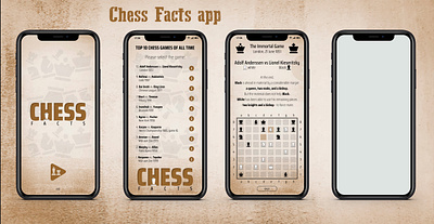 Chess facts app adobe xd application design figma illustration minimal ui ui design ux design vector