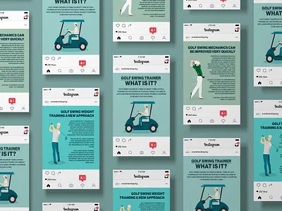 Golf Social Media Post Design branding facebook ad graphic design instagram post instagram post design instagram template social media social media branding social media design social media post design
