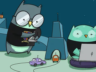 Cutie owls! branding cute education illustration owls storytelling web illustration whimsical