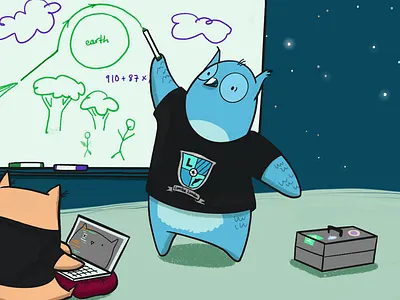 Rocket Coding brand identity branding character cute design illustration storytelling tech