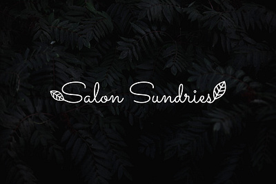 Salon Sundries company logo design logo logodesign minimal logo salon logo signature logo simple white