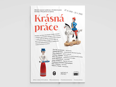 Visual for the Exhibition Krásná práce exhibition minimalism simple typography visual