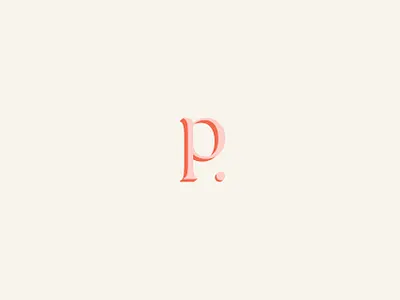 P. Icon and Brand Mark brand identity brand mark branding and identity feminine logo logo logo design logo design concept logodesign logotype typography